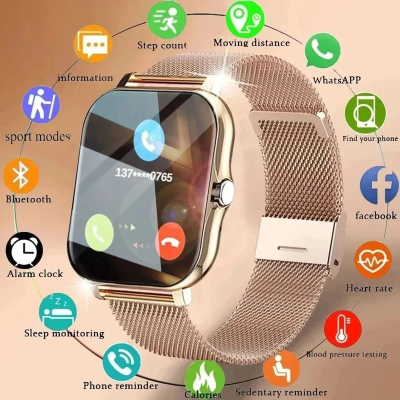 Smartwatch – Tela Touch, Chamadas Bluetooth, Fitness e Digital