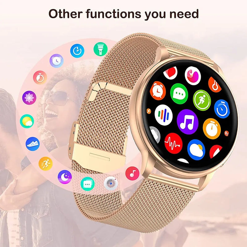 Smartwatch MEVADEN Y22 – Chamadas Bluetooth, Monitoramento Fitness e Saúde, Mostrador Personalizado, Compatível com Android e iOS