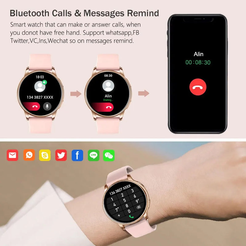 Smartwatch MEVADEN Y22 – Chamadas Bluetooth, Monitoramento Fitness e Saúde, Mostrador Personalizado, Compatível com Android e iOS